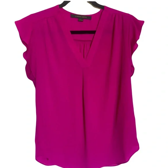 Cynthia Steffe Short Sleeve Blouse Size Small - Picture 1 of 10